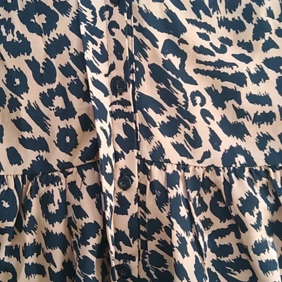 NWOT Missguided Brown Leopard Print Shirt Smock Mini Dress - Picture 11 of 16